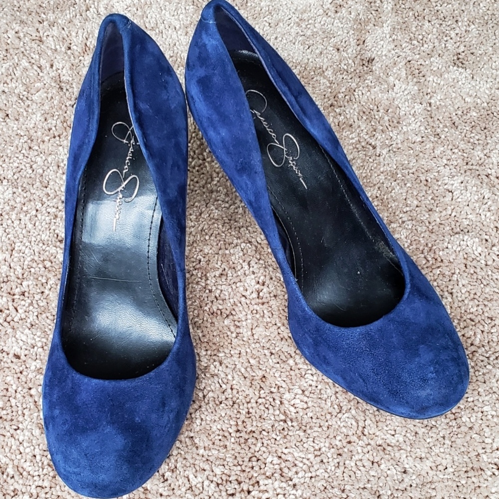 Jessica Simpson Blue Suede Pumps